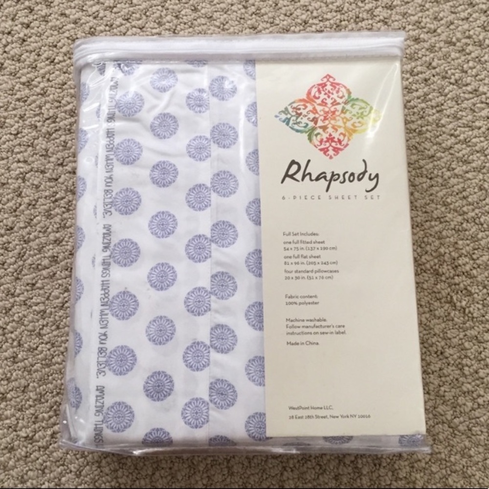 🆕 Rhapsody scripture words full bed sheet set